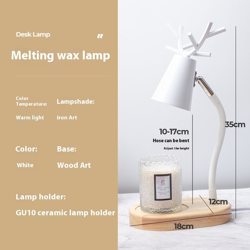 Solid Wood Bedroom Bedside Decoration Timing Dimmable Table Lamp