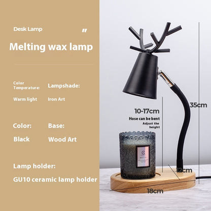 Solid Wood Bedroom Bedside Decoration Timing Dimmable Table Lamp