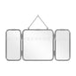 Square Modern Simple Metal Trifold Mirror Stainless Steel Wall Mirror Bathroom Dressing Table