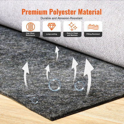 Non Slip Rug Pad Gripper 8 X 10 Carpet Mat 0.24Thick For All Floor