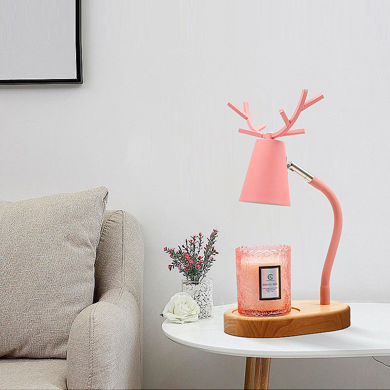 Solid Wood Bedroom Bedside Decoration Timing Dimmable Table Lamp
